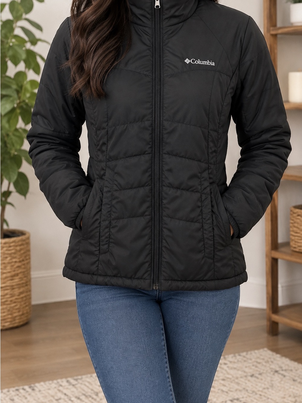 Columbia Black Quilted Insulated Puffer Jacket